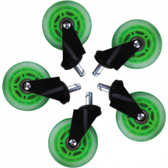 L33T-Gaming 3" Casters for gaming chairs (grön) univ., 5 pcs hos Davids.se
