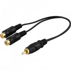 Davids Y-adapter 1xRCA hane till 2xRCA hona hos Davids.se
